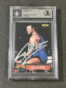 Tarjeta autografiada firmada por Nitro Glacier 1999 Topps WCW/NUEVA CON ETIQUETAS Beckett Bas auténtica - Imagen 1 de 2