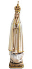 Große Fatima Madonna aus Holz geschnitzt, Mutter Gottes, Holy Mary, Figur