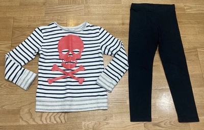 Девочка Appaman и старый темно-синий наряд размер 6 череп n скрещенные кости толстовка w/леггинсы - Изображение 1 из 4