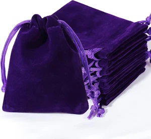 ENNIYU 20 Stck. Samt Geschenktüten, 3X4 Zoll Samt Kordelzug Beutel für Schmuck We - Bild 1 von 12