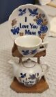 Porcelain Ware Mini 3 Piece Tea Set With Stand From Japan. Box Included 