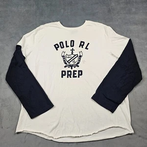 Polo Sport Ralph Lauren Hemd Herren 2XL XXL Weiß Blau Varsity Preppy Gym Rugby - Bild 1 von 11