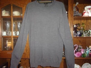 NEXT. Signature Pure Extrafine Merino Wool Crew Neck Jumper/Grey Colour. Size XL - Picture 1 of 19
