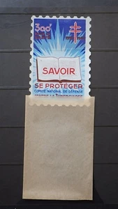 Große Vignette Briefmarke TUBERKULOSE 1959-1960 Wissen Sie sich schützen 300 Frs Frankreich - Bild 1 von 1