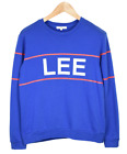 Lee Sweatshirt Herren Klein Blau Groes Logo Aufdruck Rundhals Pullover