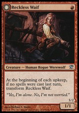 MTG Reckless Waif Foil EXC-Waif Reckless-ISD-Magic