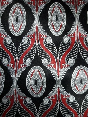 Corbata Stefano Enrici para Hombres 100% Seda Hecha a Mano en Italia Plateada Negra Roja Foto 1 de 3