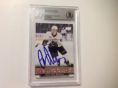 Rickard Rakell Signed UD Upper Deck Young Guns Card RC Beckett BAS BGS b - Image 1 of 2