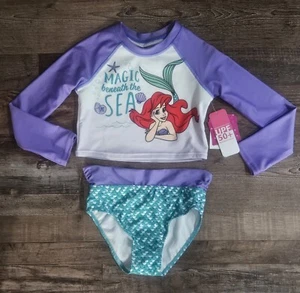 NEW Disney Ariel 2pc Swim Suit Girls Size 5/6 - Picture 1 of 1