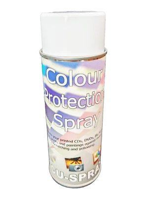 ACU-DISC 2 x CD DVD Colour Photo Print Fixative Inkjet Protection Spray 400ml Long Last