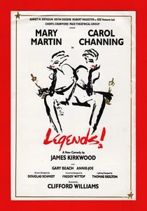Mary Martin "LEGENDS" Carol Channing / James Kirkwood 1986 Philadelphia Flyer - Picture 1 of 2