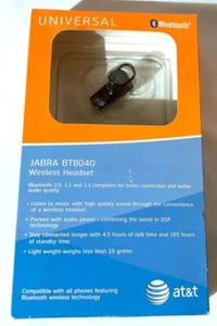 AT&T E220 UNIVERSAL BLUETOOTH 2.0 WIRELESS HEADSET JABRA BT8040  OB - Picture 1 of 5