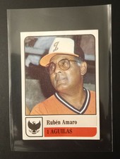 1991-92 Venezuelan Winter League Sticker Ruben Amaro #1 Manager