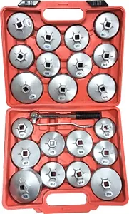 Juego de llaves de vaso de filtro de aceite Motol tipo taza de aluminio de 23 piezas 1/2" DR - Imagen 1 de 18