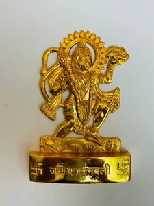 Estatua de Hanuman Bajrangbali Estatuilla Ídolo 10 cm Oro Decoración del Hogar Oficina Templo Regalo - Imagen 1 de 4