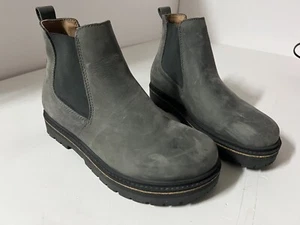 Birkenstock Stalon Zapato Mujer 37/6 Gris Nubuck Pull On Tobillo Chelsea Botas - Imagen 1 de 8