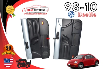 98-10 Factory Oem Volkswagen Beetle Driver & Passenger Side Door Panel  | Blue - Image 1 of 4