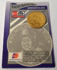1996 COCA COLA DON BAYLOR COMMEMORATIVE COIN COLORADO ROCKIES