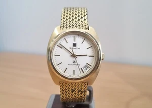 1970's Zenith Surf Electronic Swiss 12 j Tuning Fork watch cal 50.0 RUNS - Picture 1 of 10