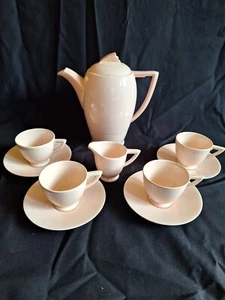 Wedgwood & Co Blush Rose Coffee Set Deco Pot 4 x Cups Saucers Cream Jug 10 Pcs - Picture 1 of 22