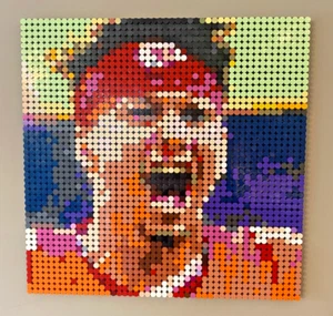 PATRICK MAHOMES Mosaic Building Kit– 2300pcs Pixel Art Brick Portrait Set Custom - Picture 1 of 6
