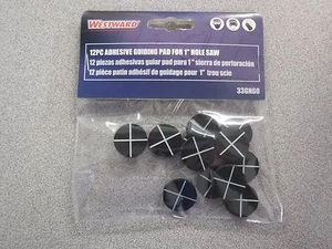 New Westward 12PC Adhesive Guiding Pad for 1' Hole Saw (M) - Picture 1 of 2