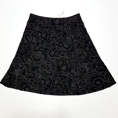 Falda Chico’s Travelers Mujer Talla 2 Negra Cintura Elástica Pull On Acetato Elastizada Foto 1 de 4