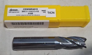 Fresadora de extremo de carburo Primate CEM58R4030TIALN 5/8" diámetro 1-1/4" corte 3-1/2" 178 - Imagen 1 de 3