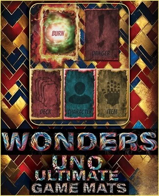 Ultimate Uno Marvel DC Custom Game Mats Card - Board Foil Chase WONDERS MAT - Image 1 of 4