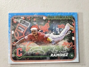 2024 Topps Holiday MEGA BOX SANTA HAT SP #H148 Jose Ramirez NM Free Shipping - Picture 1 of 2