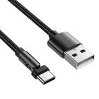 3A 180&#176; Rotate Adapter USB Type C Magnetic Charging Braided Cable For iPhone 15