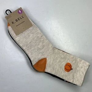 K. Bell Woman's Anklet Socks 5-Pair Shoe Size 4-10 Halloween Fall Theme - Picture 1 of 10