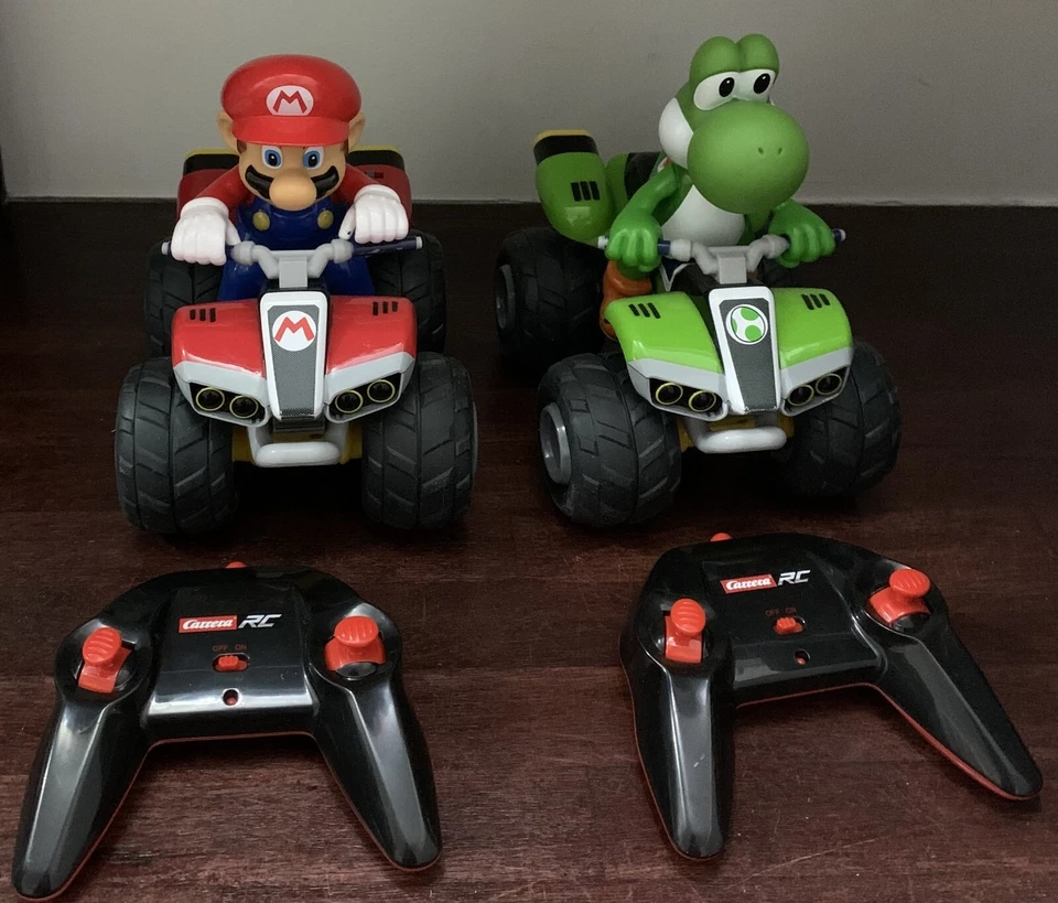 Mario Kart, Mario and Yoshi RC ATV cars 1:20 scale - WITHOUT BATTERIES or CHARGE - Image 1 of 1