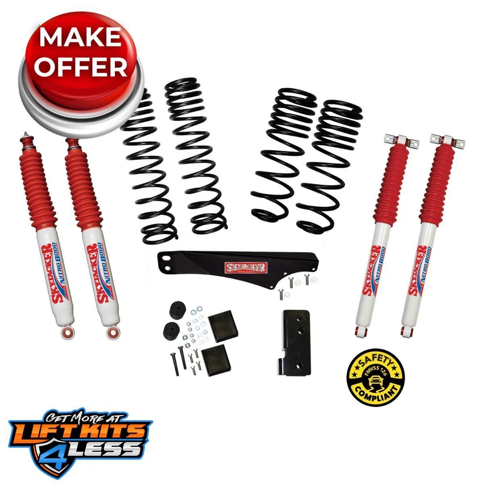 Лифт-комплект подвески для дальних поездок Skyjacker JK25BPNLT 2-2,5 дюйма с нитрометаном - Изображение 1 из 2