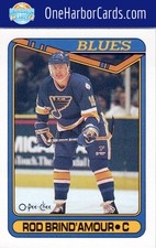1990 O-Pee-Chee St. Louis Blues Hockey Card #332 Rod Brind'Amour