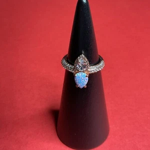 Bomb Party RBP3848 “Wings of an Angel” Fire Opal on Rose Gold Size 5 Ring NWOT - Picture 1 of 4
