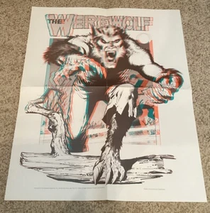 1978 - POSTER LUPO MANNARO 3D - di Neal Adams - Inserto rivista scolastica - Foto 1 di 13