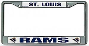 ST. LOUIS RAMS MOTORCYCLE BIKE FRAMES RV ATV CHROME OFFICIALLY LICENSED NEW OOP - Picture 1 of 1