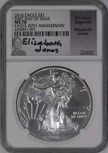 2016 Bullion Silver Eagles NGC MS-70 FIRST DAY OF ISSUE - Picture 1 of 4