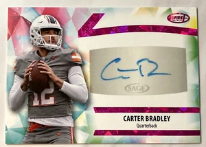 2024 Sage Aspire Carter Bradley Auto Pink Foil Raiders ASP-CB2 - Picture 1 of 2