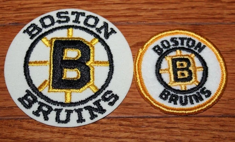 2 Different Boston Bruins NHL Hockey Embroidered Patches Polo Hoodie Sized *Q4 Cover