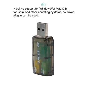 Externes Mikrofon Kopfhörer Soundkarte Adapter für Laptop Gaming und Filme - Photo 1/6