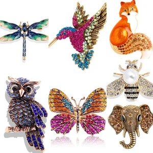 7 pieces brooch pin for women fashion set crystal rhinestones women's brooche... - Picture 1 of 6