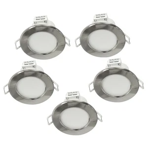 5x LED Einbaustrahler 230V 6W flach Einbauspot Einbauleuchte Variosystem weiß ch - Bild 1 von 6