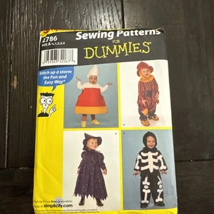 SIMPLICITY 2786 *SEWIN FOR DUMMIES* TODDLER COSTUMES PATTERN - UNCUT - 6 MOS-4Y - Picture 1 of 2