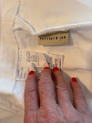 Funda protectora para silla lateral de comedor Pottery Barn Comfort sarga blanca cálida nueva sin etiquetas caja abierta Foto 1 de 2