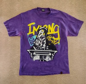 IM KING Or Die Graffiti TShirt Mens Size Large Purple T-Shirt USA Made  - Picture 1 of 8