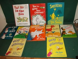 10 Book Lot Dr Seuss Vintage Children's Books Put Me in the Zoo - Picture 1 of 1
