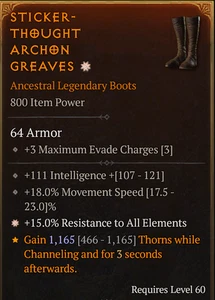 💥DIABLO 4💥SEASON 10💥Boots💥GA Resistance + Intelligence + Movement - Bild 1 von 1