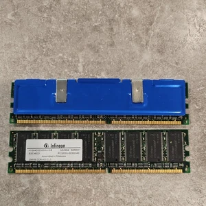 2x Infineon HYS64D32300GU-5-B 256MB PC-3200U DDR-400 - Picture 1 of 1